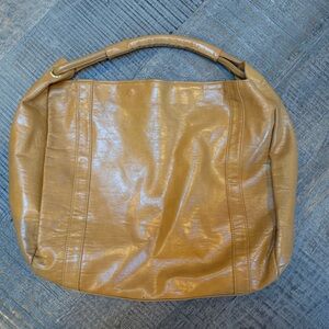 Vintage MARKAY Leather Shoulder Bag – Made in USA – Caramel Boho Purse